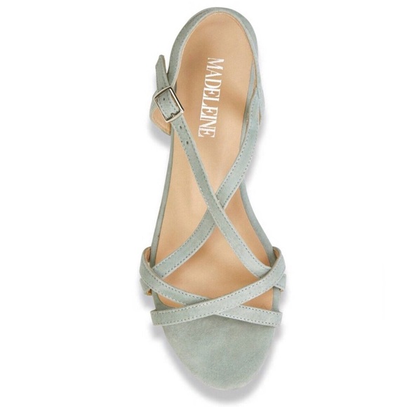 MADELEINE SAGE GREEN SUEDE SANDALS size 11/ eu42 - Picture 1 of 6
